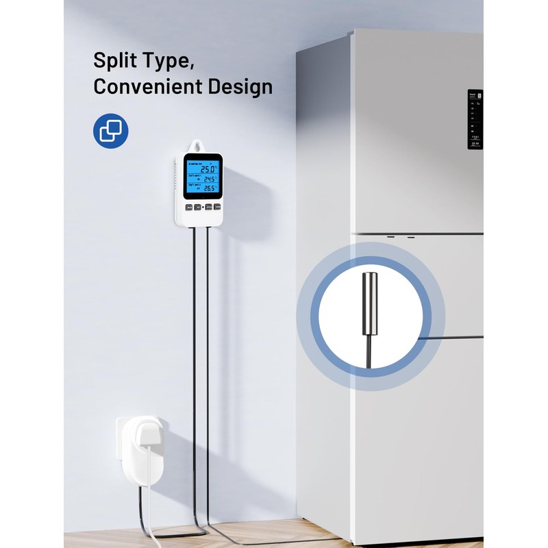 INKBIRDPLUS Thermostat Plug Socket, Temperature Controller Outlet for Heater with