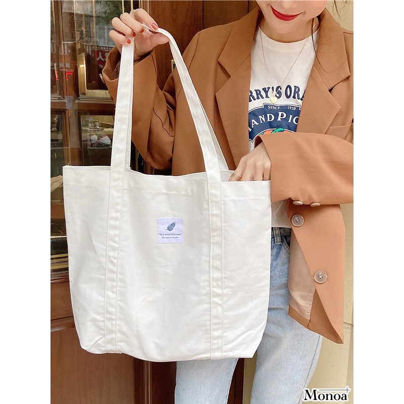 Monoa Tote Bag, Women's Fashion, Sailcloth, Handbag, Shoulder, Foldable, Eco