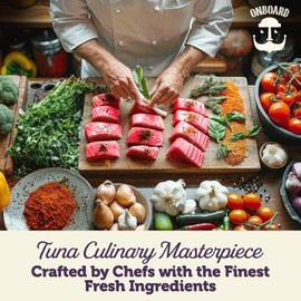 ONBOARD Yellowfin Tuna Bites in Creamy Brandy Sauce - 1 Pack 12 OZ - Italian-Inspired Culinary Adventure - Certified Dolphin Safe - spicy sauce Premium Fresh Tomato Sauce