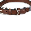 Petface Herringbone Leather Dog Collar, Small