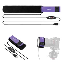 NEEWER HW-29B 16"/400mm USB Lens Heater Warmer for Camera Telescope, 3 Temperature Adjustable Anti Condensation Heater Strip for DSLR Cameras, Mirrorless Cameras, Binoculars, Astronomy Photography