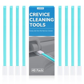 Lumkew 40pcs Crevice Cleaning Brush Tool, Disposable Toilet Brush for Toilet Seat Gaps, Crack and Crevice Cleaner Tools, Blue