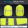 W&H High Visibility Long-Sleeved Safety Work Shirts with Sun Protection