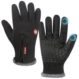 CINECE Outdoor Gloves, Cold Weather Gloves, Jogging Gloves, Waterproof, Smartphone Compatible, Winter 2022, Low 06°F (20°C), Anti-Slip, Fleece Lining, Warm, Mountain Climbing, Running, Bicycle, Hiking, Commuting, Thick, Men's, Women's, XL