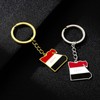 ROYALEAD Unique Egypt Map Flag Keyring Keychain Personality Stainless Steel