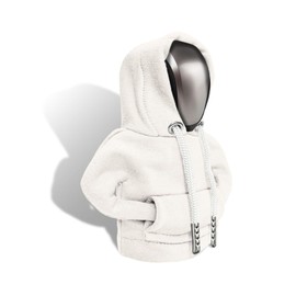 RGOAANC Gear Shift Hoodie, Gear Shift Cover, Fashionable Hoodie Automotive Gear Shift Knob Protector, Car Accessories Mini Sweater Gear Shift Knob Cover Universal for Car Gear Shift Levers (White)