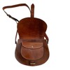 Genuine leather saddle style handbag, shoulder bag, cross-body bag