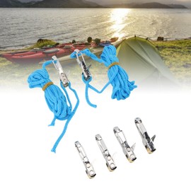 Brrnoo CuerdaAjustador,Tensor de Cable con Ajuste de Cuerda sin Esfuerzo, Rodillo de Latón Marino y Acero Inoxidable, Se Adapta a Cuerdas de 3 Mm/4 Mm, Paquete de 4 con Caja de