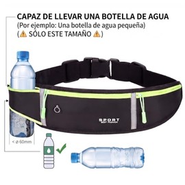 Cangurera Deportiva, Riñonera Deportiva Impermeable, Ultra Ligera Bolsa Reflectante con Hebilla Bolsillos de Auricular Llaves, Bolsa de Cintura Ajusta