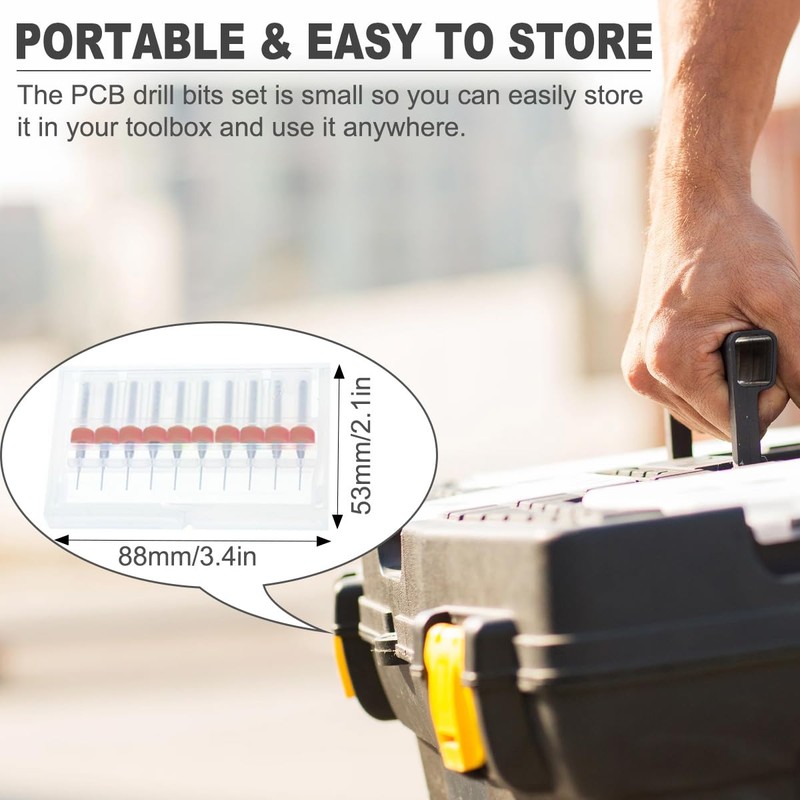 DAOKAI Micro Drill Bit, PCB Drill Bit, Extra Fine Micro