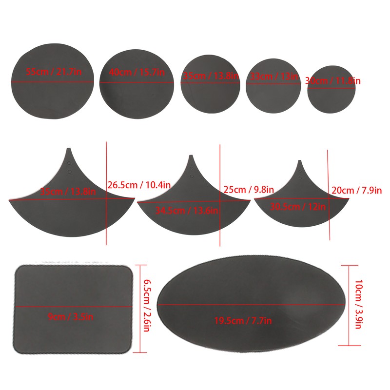 10Pcs Drum Mute Pad Volume Reduction Rubber Practice Silencer Mat