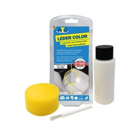 ATG® Lederfarbe Weiss - Premium Lederpflege Autositze & Sofa - Hochwertiges Leder Reparatur Set inkl. Pinsel & Schwamm - Lederpflege Auto für maximale Eleganz - Leder Aufbereitung & Leder Pflege