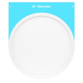 Westgate LED Round Flush Mount Ceiling Light - Dimmable Flush Mount Fixture - Energy Star Rated - 120V Damp Location Rated - High Lumen - Aluminum Housing (14W 5000K Cool White)