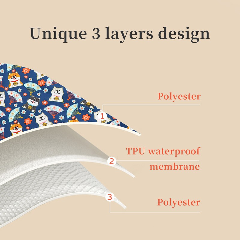 Eating Adults Bib Waterproof Reusable 3 Layers Washable Clothing Protector