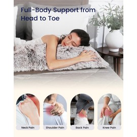 ZonLi Fluffy Body Pillow, Full Body Pillows for Adults, Long Pillow for Sleeping with Removable Cover and Adjustable Filling for Side Sleeper & Pregnancy, Large and Firm, Machine Washable (Coffee)