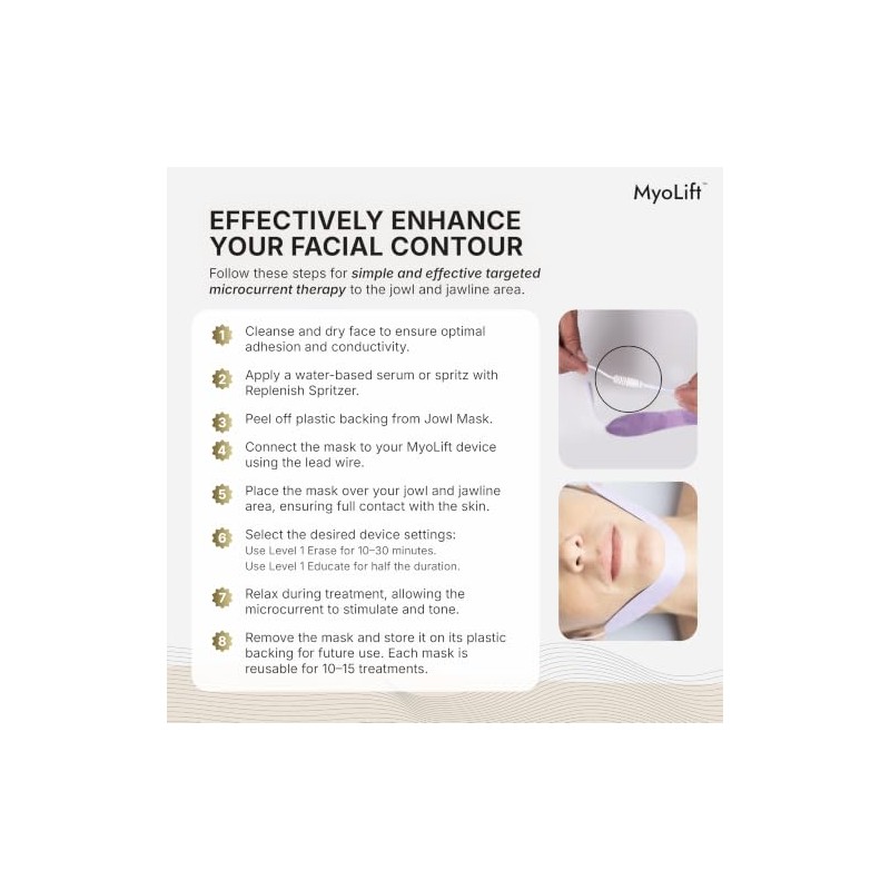 myolift™ Jowl Mask: Microcurrent Technology for Perfect Jawline| Reduces Aging