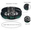 Flongo Leather Bracelet Men's Bracelet Women Bangle Friendship Bracelets BFF