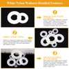 Sutemribor 640-Piece 8-Size White Nylon Washers Assortment Kit - Metric