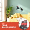 2Pcs Blue Iron Frogs Wall Decor - Creative Hanging Art