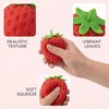 3PCS Strawberry Squeeze, Giant Strawberry Squeeze, Soft Squeeze Strawberry Fidget