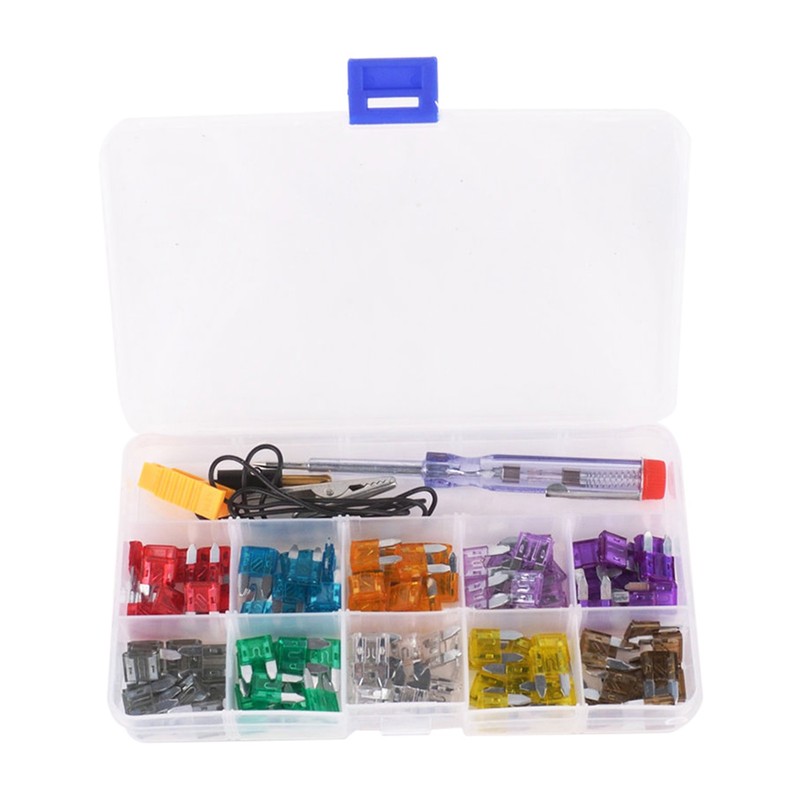100pcs Mini Car Fuse Kit Color Coded for Ten Amps