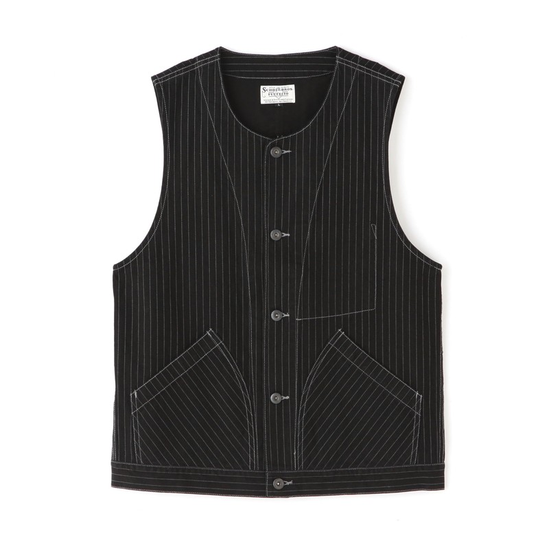 Schott 782-5957001 OLD HICKORY DENIM VEST Men's Denim Vest, 010
