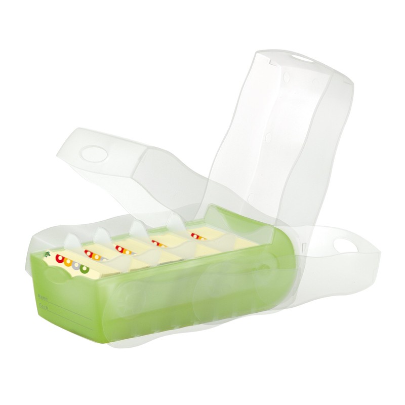 Han Croco Flashcard Box to Learn Vocabulary Easily, 5-Compartment Learning