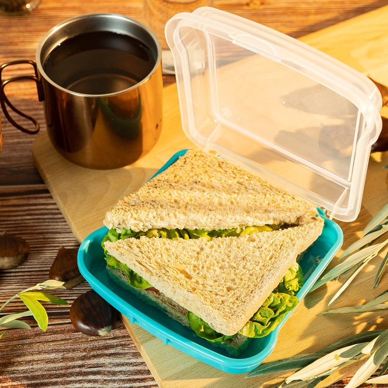 QILZO® Sandwich Holder, Lunch Holder, Snack Box, Reusable Food Storage,