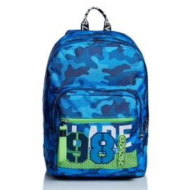 Fit Seven Backpack for School, University & Leisure, Spacious School Bag for Teenagers, Girls and Boys, Colourful and Practical, Italian Design, Toasted Coconut/Peach Whip, School & Leisure Time