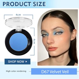 YiGuMy Refillable Eyeshadow Palette - Matte/Glitter/Duo-Chrome Pressed Powder & Cream Formula, Neutral/Shimmer/Smokey Multichrome, Travel-Friendly Iron Pan Refills (Matte, D67)