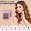 Cluster Lashes Einzelwimpern, breiter Stiel, D-Curl, DIY einzelne, weiche falsche