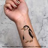 4 x 'Rotund Penguin' Temporary Tattoos - Water Resistant, Skin-Safe,