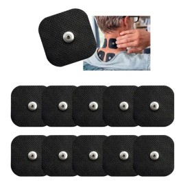 10 Electrodos Para Electroestimulador 5x5 Botón Para Compex Color Blanco                                                                              