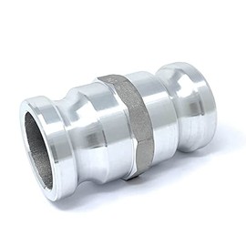 Gloxco Aluminum Type AA Cam and Groove Spool Adapter, 3" Male Camlock x 4" Male Camlock (CAM-3040-AA-AL)