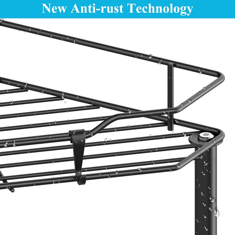 HuggieGems 5 Tier Floor Standing Corner Shower Caddy Organizer Shelf