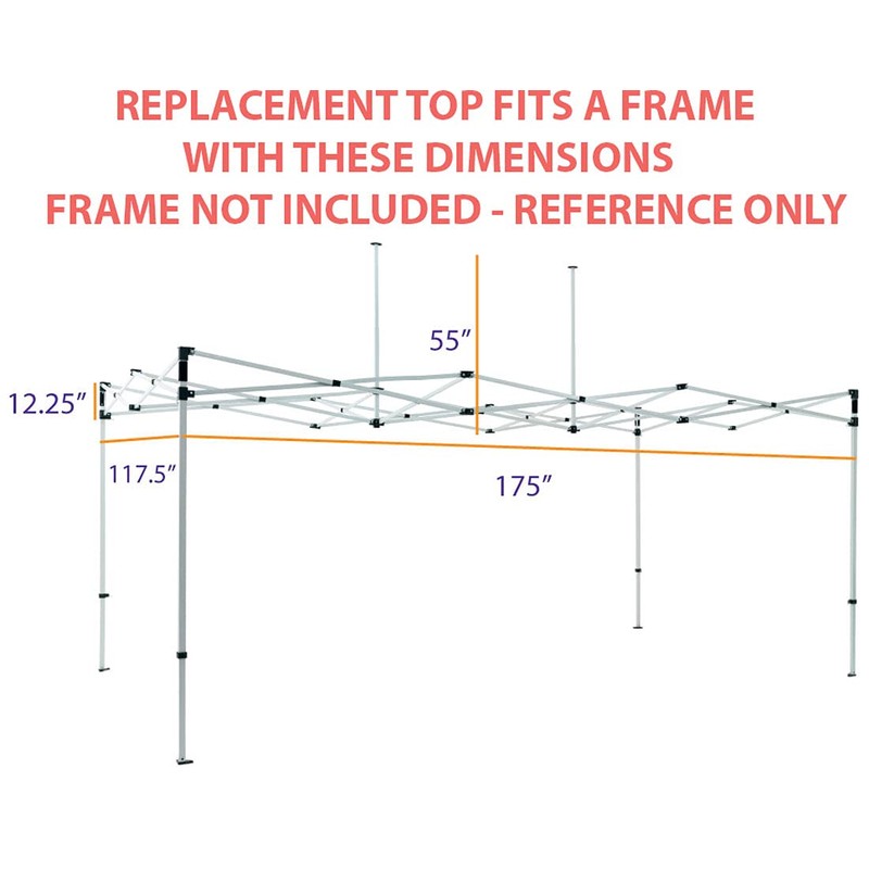 Impact Canopy 10x15 Pop Up Canopy Tent Replacement Top Cover