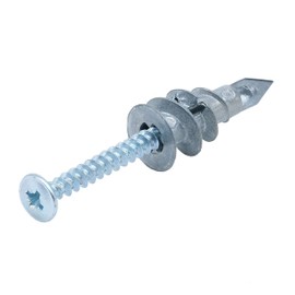 SEQUAL® Metal Driva Plasterboard Fixings & Screws (Pack of 25), Metal Self Drilling Plasterboard Fixings Raw Plugs Cavity Wall