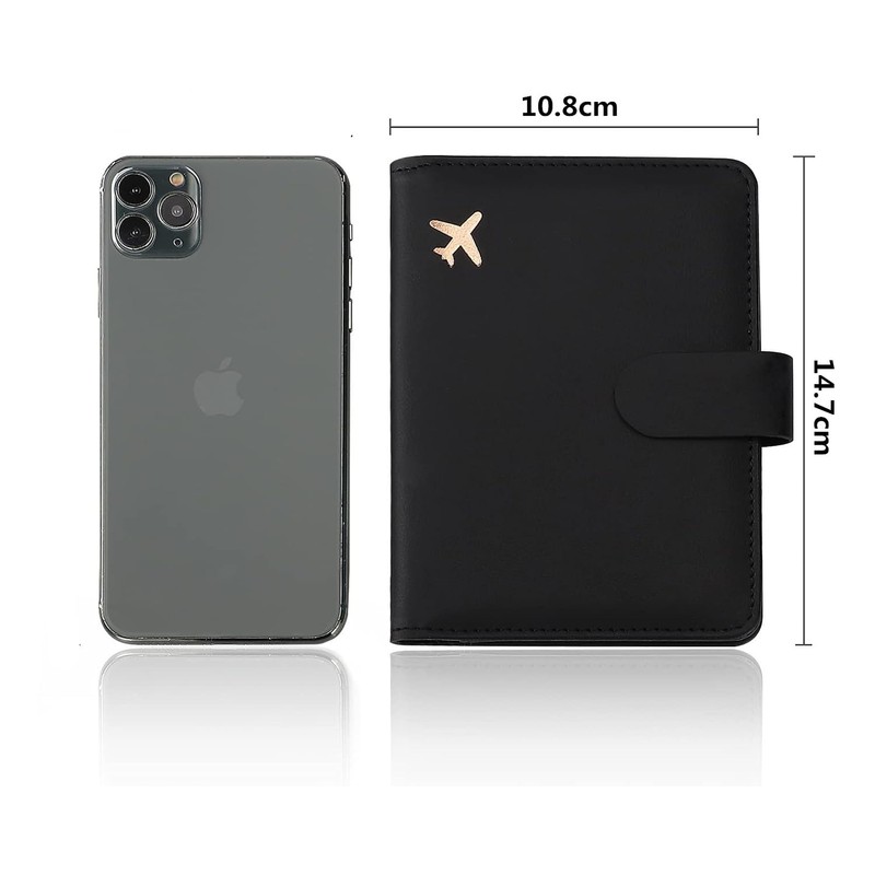 Leather Passport Holder Covers Case, Waterproof RFID Blocking Travel Wallet