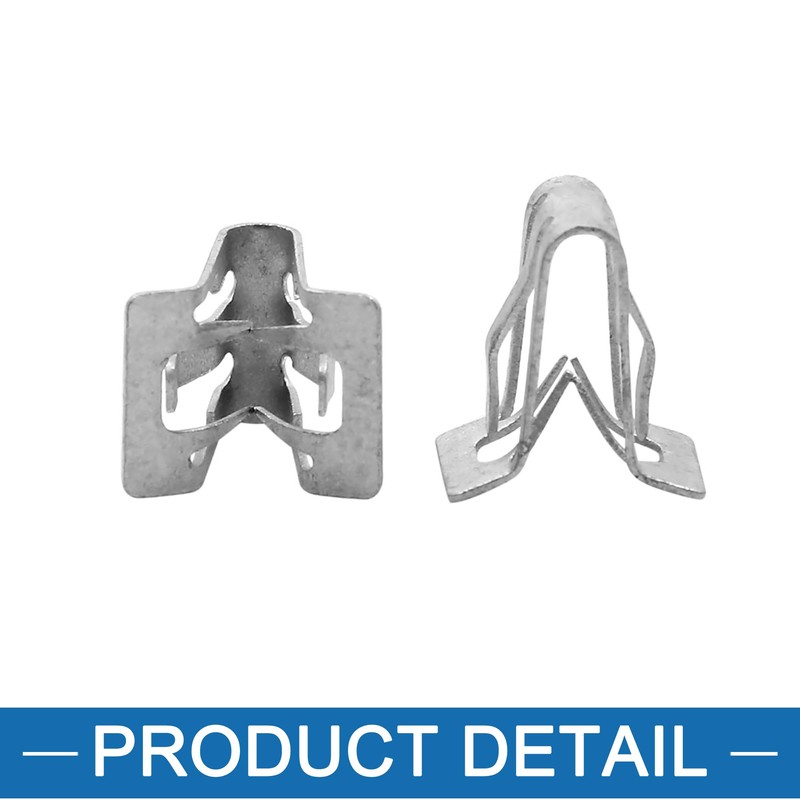 A ABSOPRO Car Mounting Clip Dashboard Trim Clip Metal Silver
