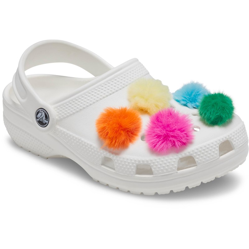 Crocs Unisex 80s 5 Pack Shoe Pendants, 80s Neon Puff