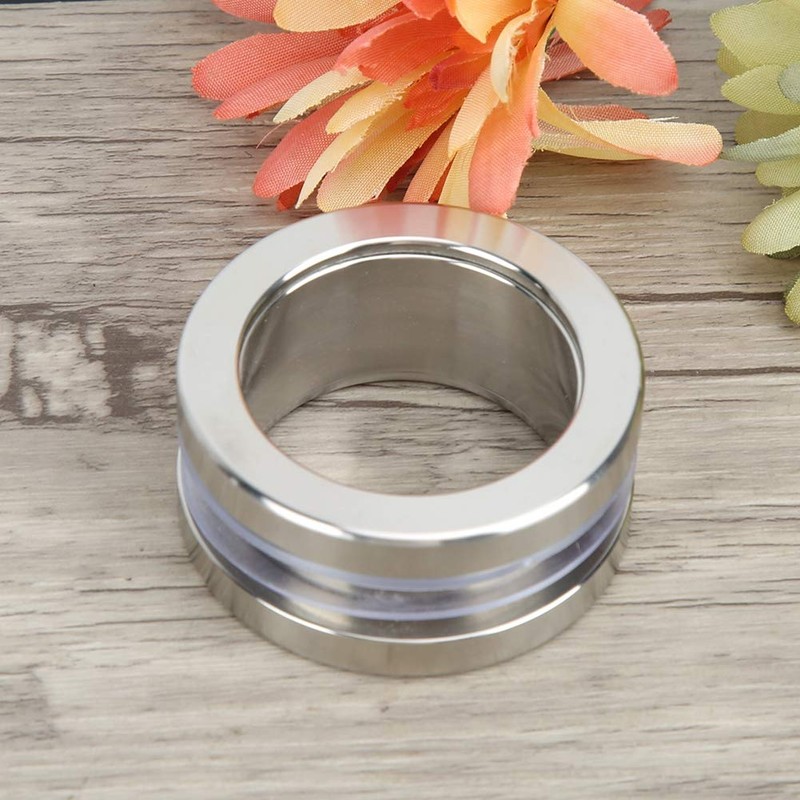 EVTSCAN Stainless Steel Round Handle Bath Glass Embedded Hollow Pull