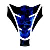BIKE-label Tank Pad Motorcycle Sticker Skull Blue Compatible with Kawasaki