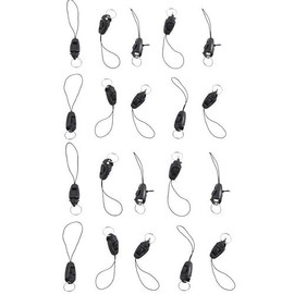 Zhuluck 20Pcs Black Detachable Buckle Mobile Phone Accessories Pendant Buckle Small Sling Anti-Lost Lanyard Cords Hanging Head Keychains Hooks