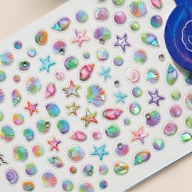 5D Embossed Nail Stickers for Nail Art - Self-Adhesive Floral Nail Decals, Summer Plant Nail Art Stickers for Manicure Decoration (049)