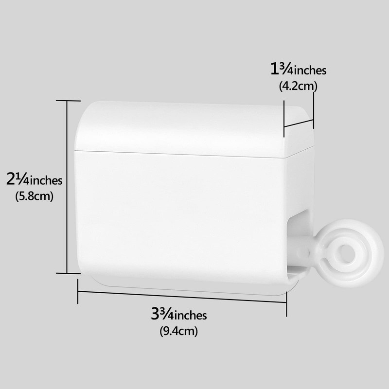 Linkidea 2 Pack Wall Mounted Manual Toothpaste Tube Squeezer, Rotatable