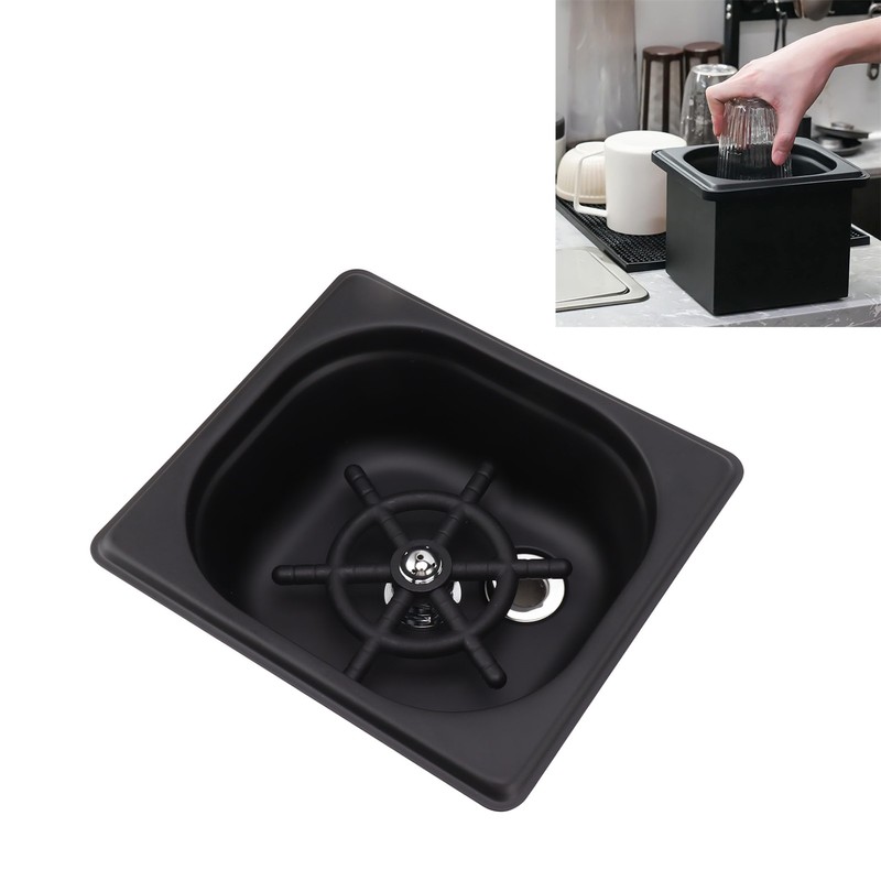 Glass Rinser Cup Washer Powerful Stainless Steel One Hand Operation