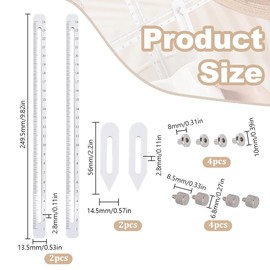 GOMAKERER 1 Set Pottery Gauge Throwing Tool, Pottery Height Measuring Gauge with Clamp Ceramics Pottery Tool for Making Repeat Forms