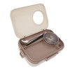 Stainless Steel Lunch Box with Soup Bowl Spoon Chopsticks Beige