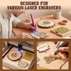 Laser Engraving Materials Kit, 185Pcs Laser Engraving Blank Supplies for