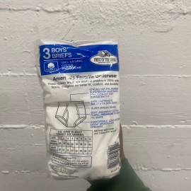 Fruit of the Loom Vintage Fruit Of The Loom Blue Stripes Briefs Boys 3 Pack Underwear Size 6 1986